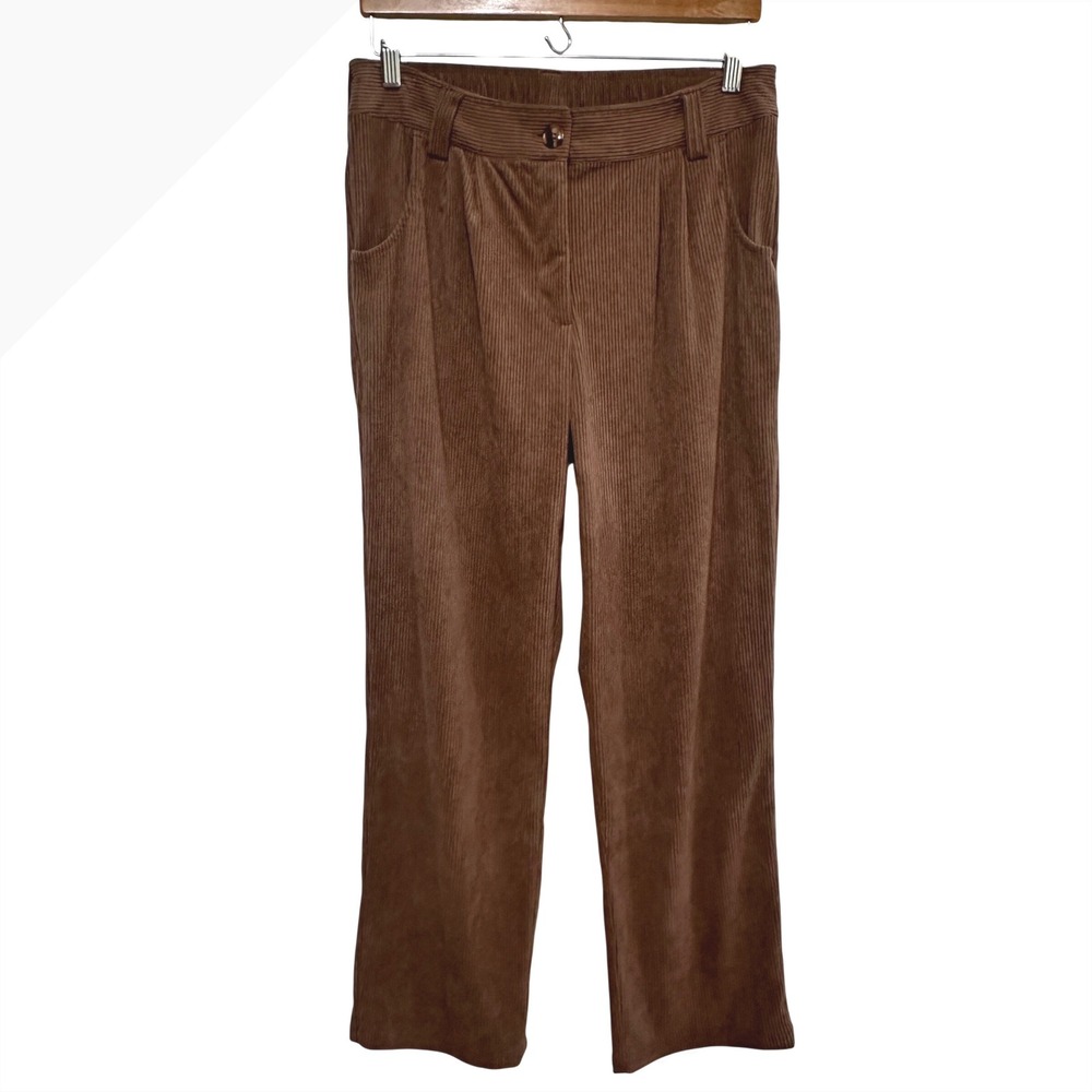 Halara Corduroy High Waisted Straight Leg Pants Womens Medium Pull On Casual